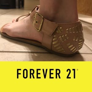 FOREVER 21 Nude Aztec Sandals